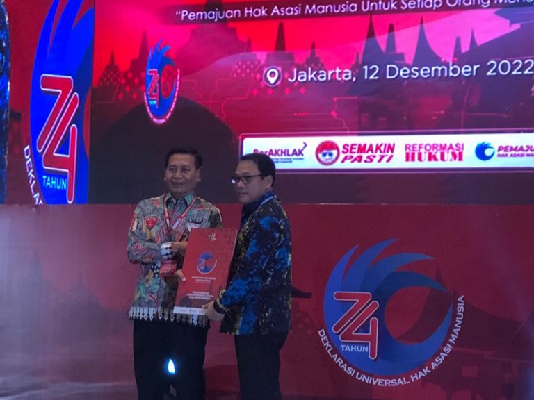 Pemerintahan Kota Metro Raih Penghargaan Kementerian Hukum Dan Hak Asasi Manusia