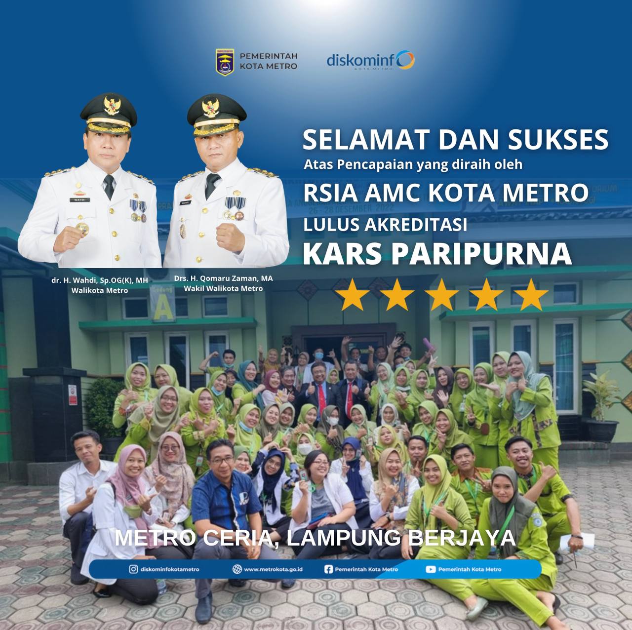Wow, RSIA AMC Metro Lulus Akreditasi KARS Predikat Paripurna