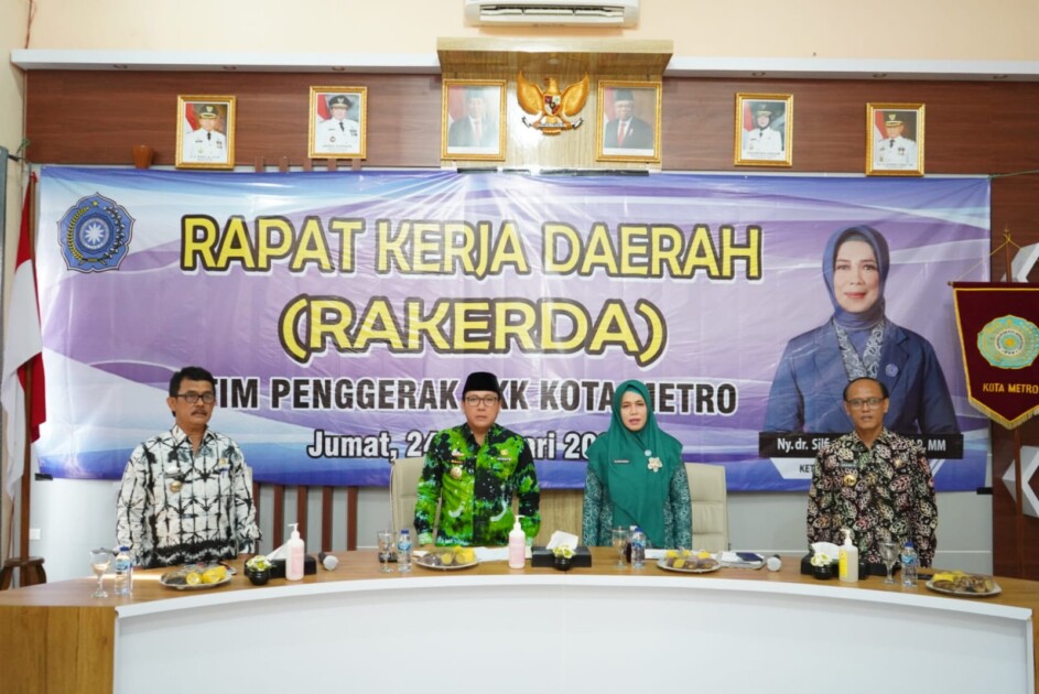TP PKK Kota Metro Gelar Rapat Kerja Daerah Tahun 2023