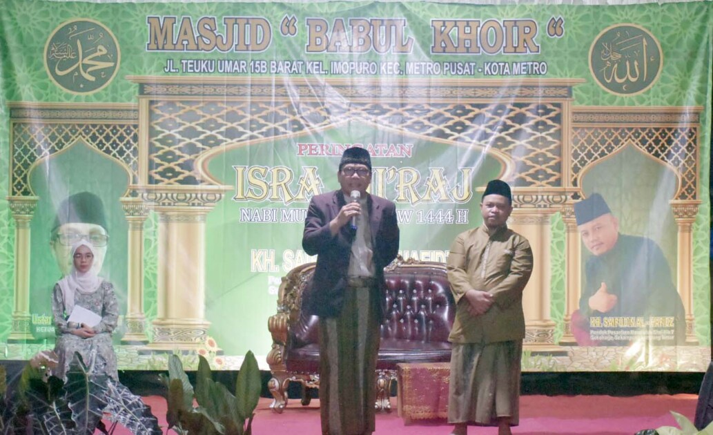 Walikota Metro Hadiri Peringatan Isro Mi’raj Nabi Muhammad SAW tahun 1444