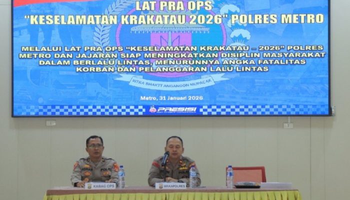 Polres Kota Metro Akan Gelar Operasi Keselamatan Krakatau 2026, Apa Aja Sasarannya..