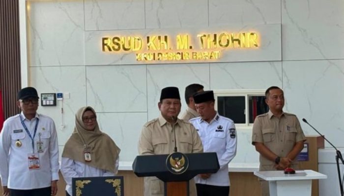 Resmikan RSUD M Thohir, Prabowo Wanti-Wanti Manajemen Penyelewengan Korupsi
