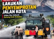 Polres Metro Gerak Cepat Tekan Dampak Abu Vulkanik Erupsi Gunung Anak Kratakau