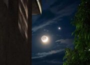 Konjungsi Bulan – Venus Moment Langka Malam Ini Diabadikan Lampung Central